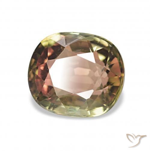 1.68 ct Multicolor Tourmaline Stone, Natural Tourmaline in Cushion-Cut Shape for Sale