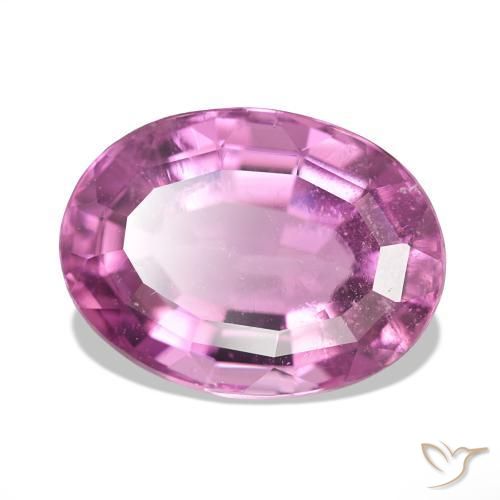5.77 ct Pink Tourmaline Stone, Natural Tourmaline in Oval Facet Shape for Sale