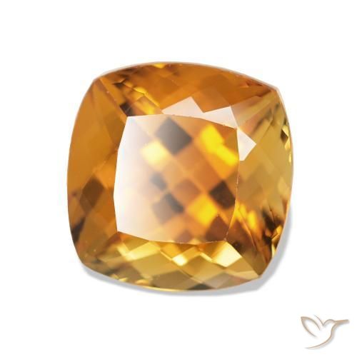 2.46 ct Orange Tourmaline Stone, Natural Tourmaline in Cushion-Cut Shape for Sale