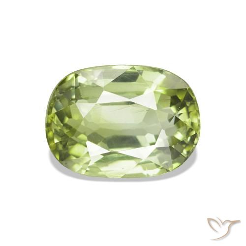1.46 ct Green Tourmaline Gemstone, Tourmaline Gem in Cushion-Cut Shape for Sale.