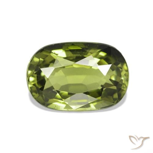 1.49 ct Green Tourmaline Gemstone, Tourmaline Gem in Cushion-Cut Shape for Sale.