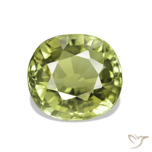 1.56 ct Green Tourmaline Gemstone, Tourmaline Gem in Oval Facet Shape for Sale.