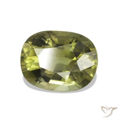 1.59 ct Green Tourmaline Stone, Natural Tourmaline in Cushion-Cut Shape for Sale