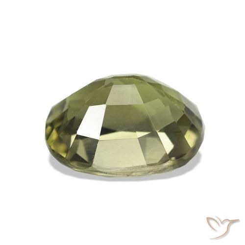 Tourmaline Gemstone in 8.2 x 6.3 mm Size for Sale, Tourmaline Stone in Warm Green Color