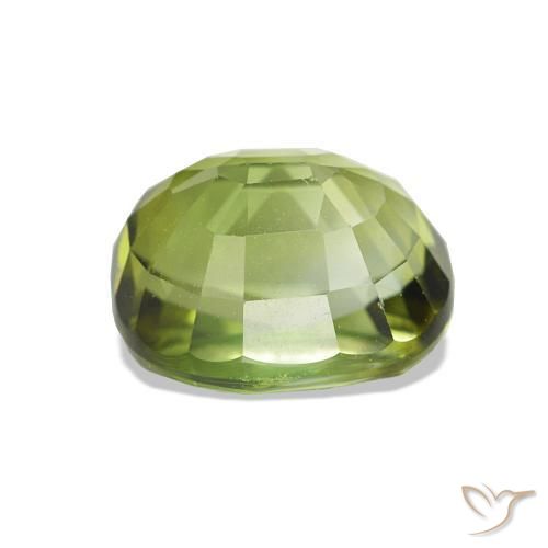Tourmaline Gemstone in 7.4 x 6.1 mm Size for Sale, Tourmaline Stone in Warm Green Color