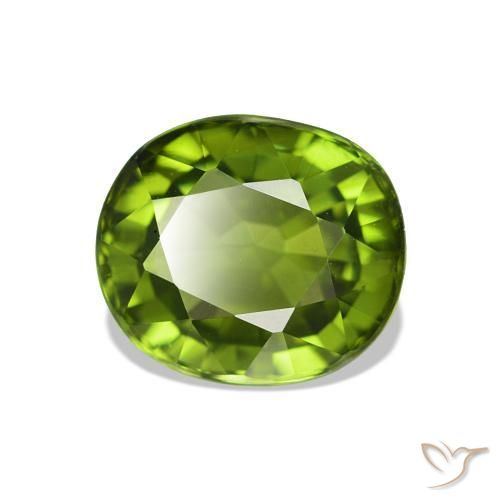 1.82 ct Green Tourmaline Stone, Natural Tourmaline in Oval Facet Shape for Sale