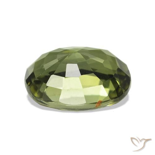Tourmaline Gemstone in 8.7 x 6.7 mm Size for Sale, Tourmaline Stone in Light Forest Green Color