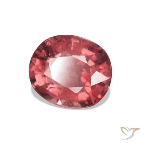 1.51 ct Red Tourmaline Stone, Natural Tourmaline in Oval Facet Shape for Sale
