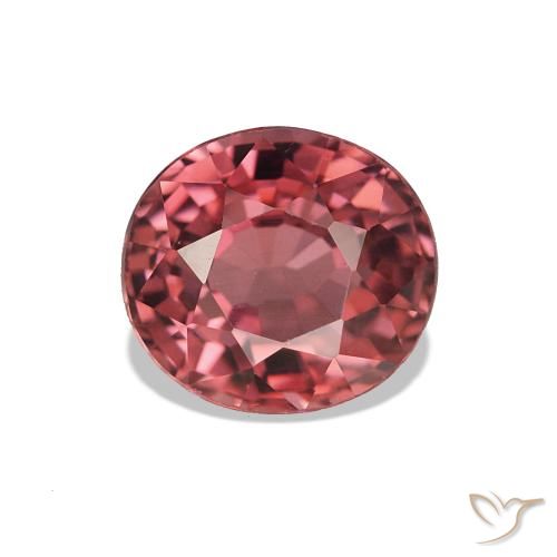 1.71 ct Red Tourmaline Gemstone, Tourmaline Gem in Oval Facet Shape for Sale.