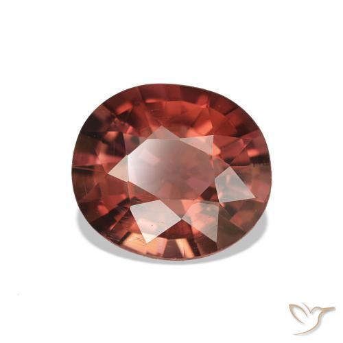 1.40 ct Red Tourmaline Stone, Natural Tourmaline in Oval Facet Shape for Sale