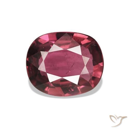 1.42ct Raspberry Red Tourmaline, Cushion, VS