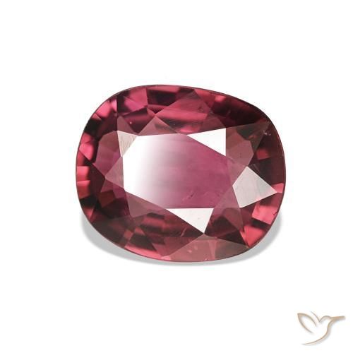 1.42 ct Red Tourmaline Stone, Natural Tourmaline in Cushion-Cut Shape for Sale