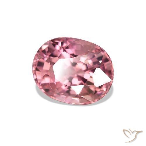 1.44 ct Pink Tourmaline Stone, Natural Tourmaline in Oval Facet Shape for Sale