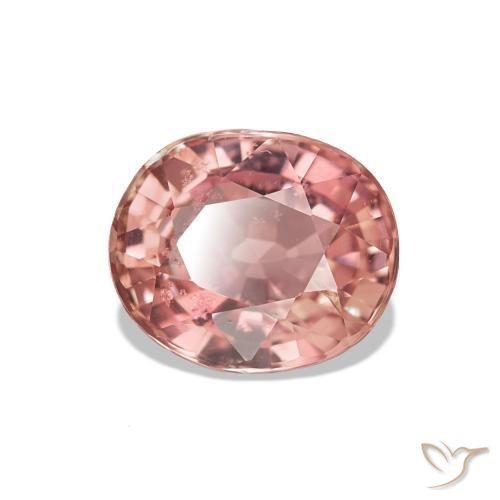 1.59 ct Pink Tourmaline Stone, Natural Tourmaline in Oval Facet Shape for Sale
