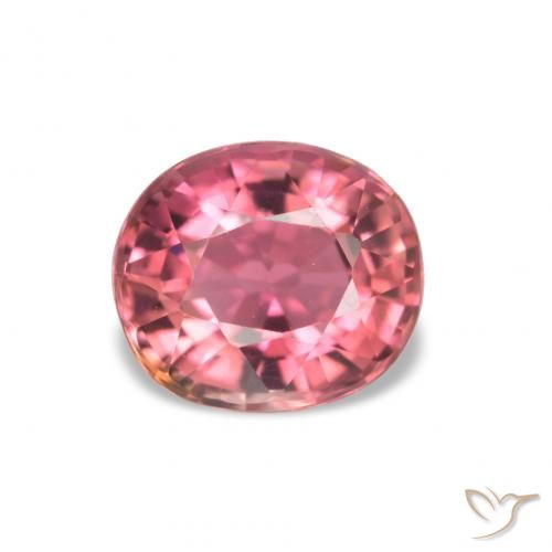 1.36 ct Pink Tourmaline Gemstone, Tourmaline Gem in Oval Facet Shape for Sale.