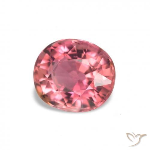 1.36 ct Pink Tourmaline Stone, Natural Tourmaline in Oval Facet Shape for Sale