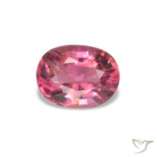 1.52 ct Pink Tourmaline Gemstone, Tourmaline Gem in Oval Facet Shape for Sale.