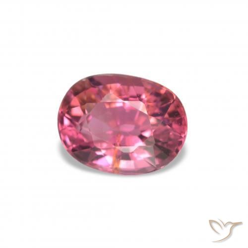 1.52 ct Pink Tourmaline Stone, Natural Tourmaline in Oval Facet Shape for Sale