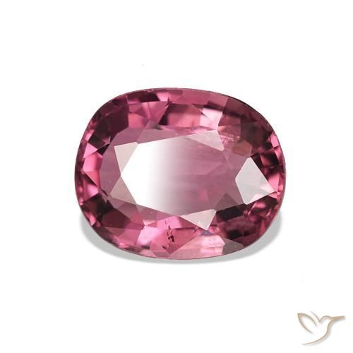 1.60 ct Red Tourmaline Stone, Natural Tourmaline in Cushion-Cut Shape for Sale