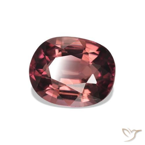 1.66 ct Red Tourmaline Stone, Natural Tourmaline in Cushion-Cut Shape for Sale