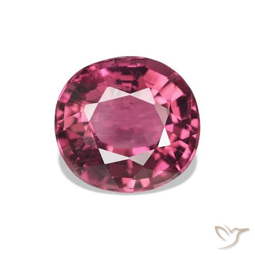 1.52ct Medium Red Tourmaline Gemstones, Oval, VS