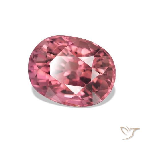 1.70 ct Pink Tourmaline Stone, Natural Tourmaline in Oval Facet Shape for Sale