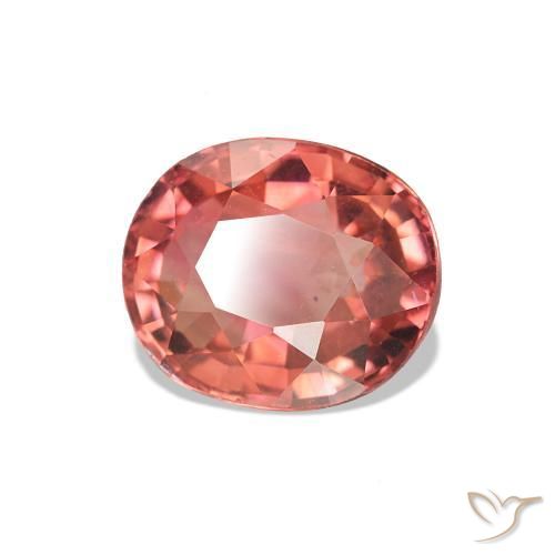 1.44 ct Red Tourmaline Stone, Natural Tourmaline in Oval Facet Shape for Sale