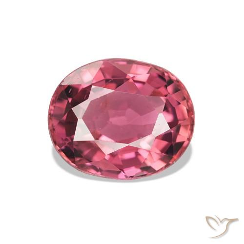 1.62 ct Pink Tourmaline Gemstone, Tourmaline Gem in Oval Facet Shape for Sale.