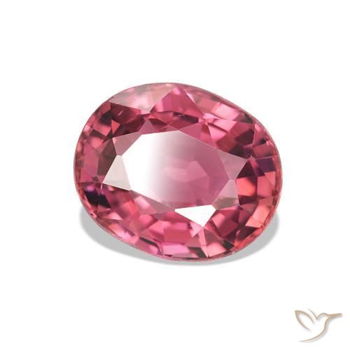 1.62 ct Pink Tourmaline Stone, Natural Tourmaline in Oval Facet Shape for Sale