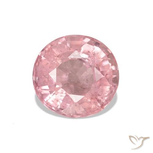1.68 ct Pink Tourmaline Gemstone, Tourmaline Gem in Oval Facet Shape for Sale.