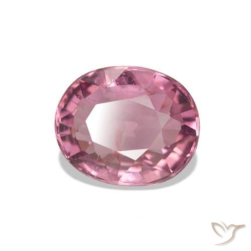 1.46 ct Pink Tourmaline Stone, Natural Tourmaline in Oval Facet Shape for Sale