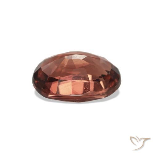 Tourmaline Gemstone in 8.1 x 6.4 mm Size for Sale, Tourmaline Stone in Deep Reddish Orange Color