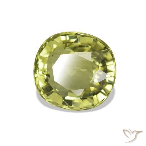 1.62 ct Green Tourmaline Stone, Natural Tourmaline in Oval Facet Shape for Sale