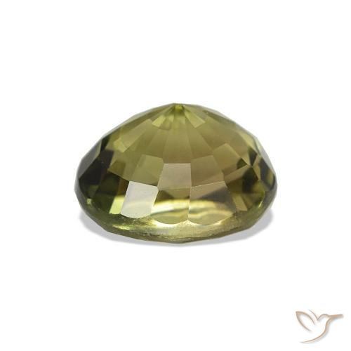 Tourmaline Gemstone in 7.1 x 6.2 mm Size for Sale, Tourmaline Stone in Warm Forest Green Color