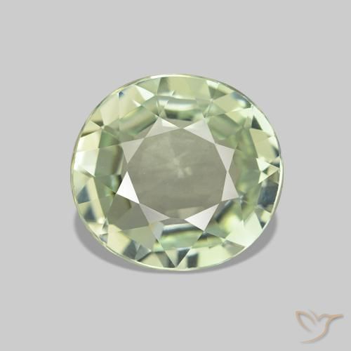 1.74 ct Green Tourmaline Gemstone, Tourmaline Gem in Oval Facet Shape for Sale.