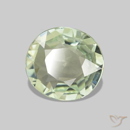 1.74 ct Green Tourmaline Stone, Natural Tourmaline in Oval Facet Shape for Sale