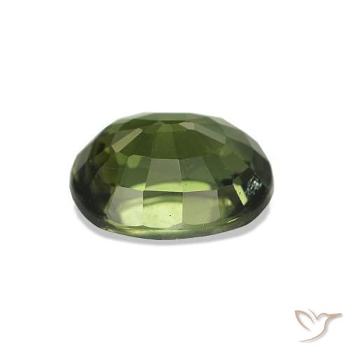 Tourmaline Gemstone in 8.2 x 6.8 mm Size for Sale, Tourmaline Stone in Deep Green Color