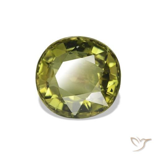 1.53 ct Green Tourmaline Stone, Natural Tourmaline in Oval Facet Shape for Sale