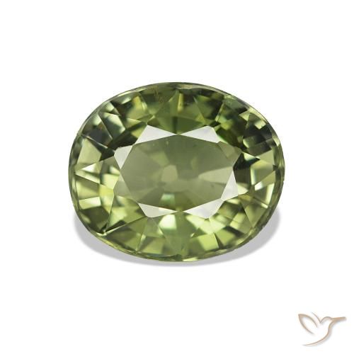 1.45ct Yellowish Green Tourmaline, Oval, VVS