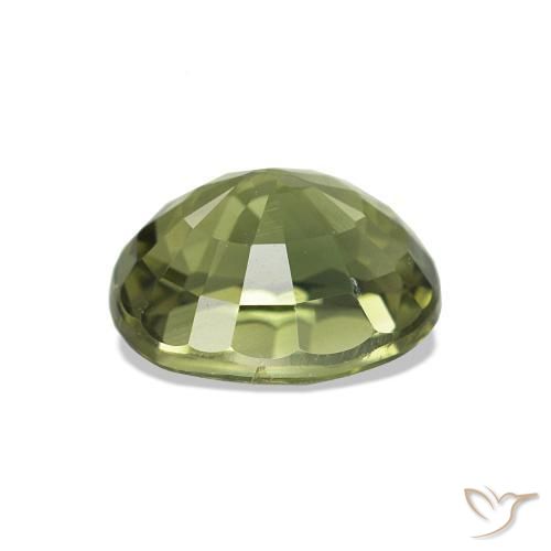 Tourmaline Gemstone in 7.5 x 6.3 mm Size for Sale, Tourmaline Stone in Yellowish Green Color