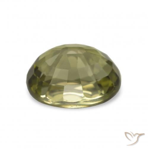 Tourmaline Gemstone in 7.7 x 6.3 mm Size for Sale, Tourmaline Stone in Warm Green Color