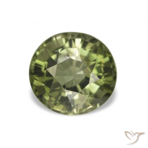 1.54 ct Green Tourmaline Gemstone, Tourmaline Gem in Oval Facet Shape for Sale.