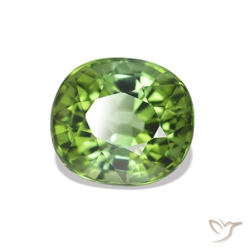 1.66 ct Green Tourmaline Stone, Natural Tourmaline in Oval Facet Shape for Sale