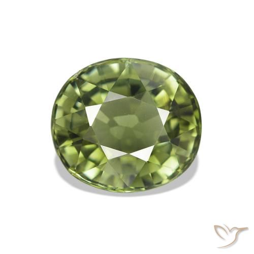 1.59ct Medium Green Tourmaline, Oval, VVS