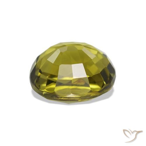 Tourmaline Gemstone in 7.3 x 6.9 mm Size for Sale, Tourmaline Stone in Warm Earthy Green Color