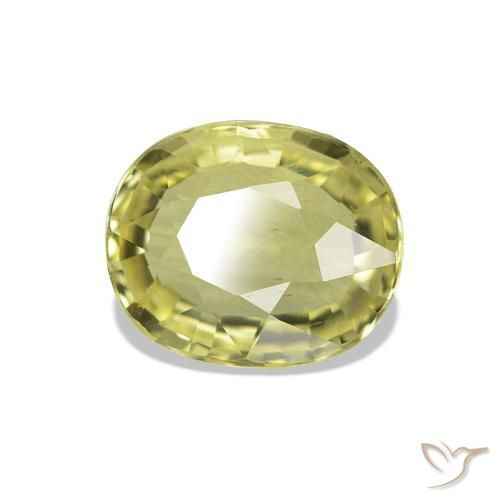 1.59 ct Green Tourmaline Stone, Natural Tourmaline in Oval Facet Shape for Sale