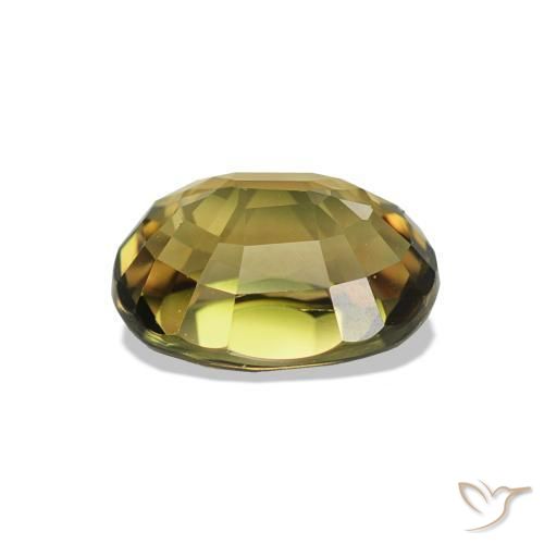 Tourmaline Gemstone in 8 x 6.4 mm Size for Sale, Tourmaline Stone in Golden Brown Color