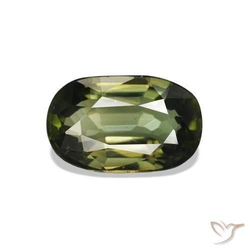 1.46 ct Green Tourmaline Gemstone, Tourmaline Gem in Oval Facet Shape for Sale.
