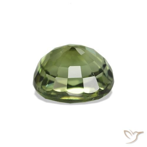 Tourmaline Gemstone in 6.8 x 6.3 mm Size for Sale, Tourmaline Stone in Earthy Green Color