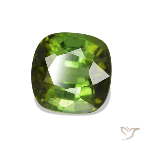 1.80 ct Green Tourmaline Stone, Natural Tourmaline in Cushion-Cut Shape for Sale